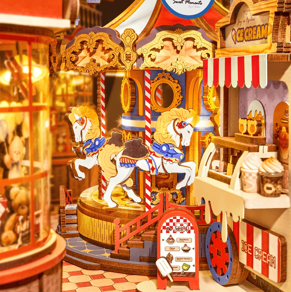 Robotime Mini namas 3D konstruktorius Fairytale Amusement Park