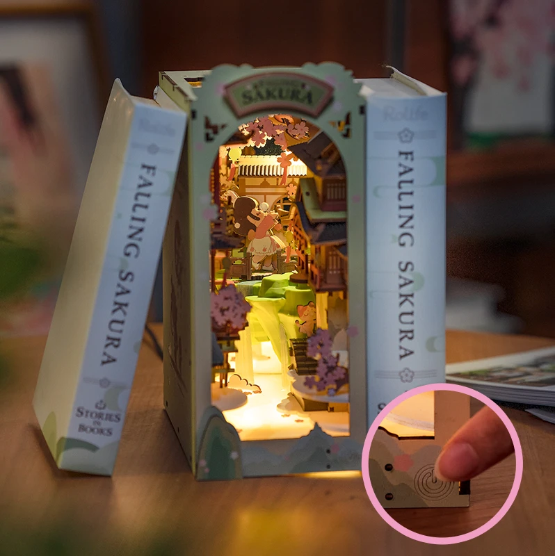 Robotime Mini namas 3D konstruktorius FALLING SAKURA