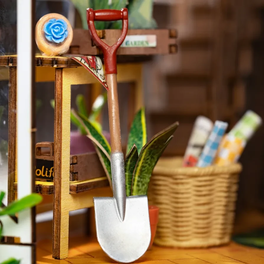 Robotime Mini namas 3D konstruktorius GARDEN HOUSE