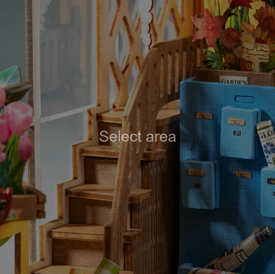 Robotime Mini namas 3D konstruktorius GARDEN HOUSE