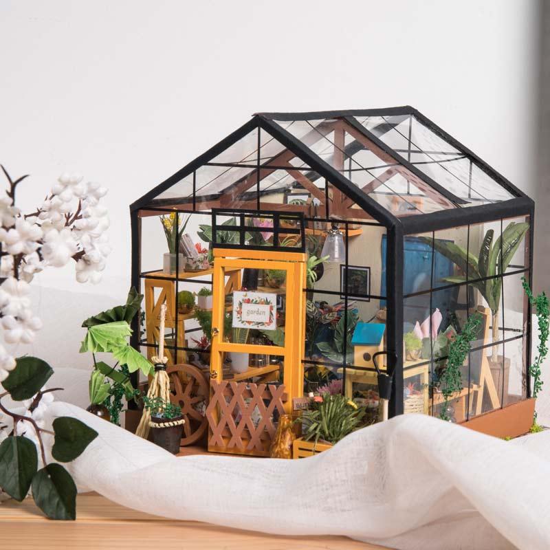 Robotime Mini namas 3D konstruktorius GĖLIŲ NAMAI