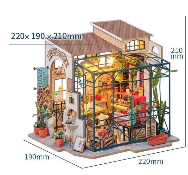 Robotime Mini namas 3D konstruktorius GĖLIŲ KRAUTUVĖLĖ