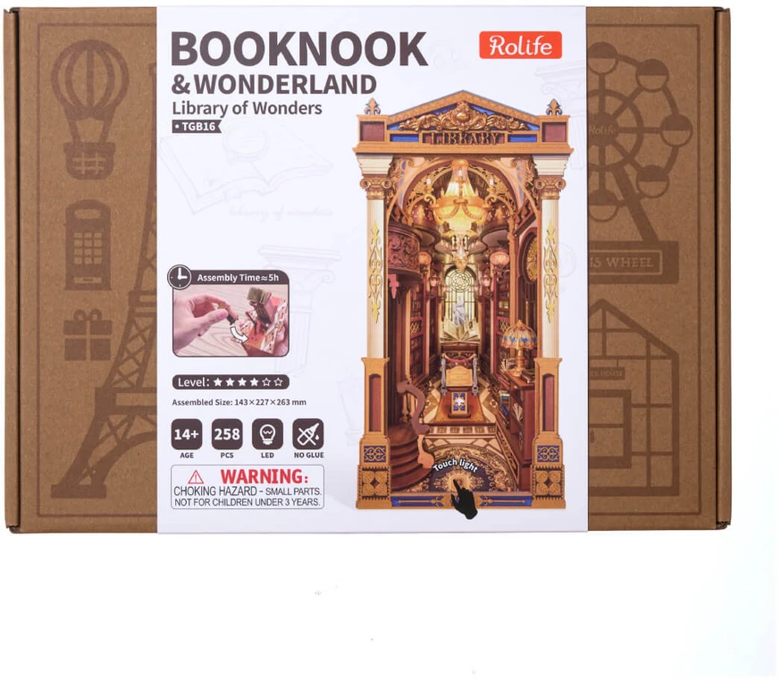 Robotime Pasidaryk pats rinkinys - Book Nook Stebuklų biblioteka