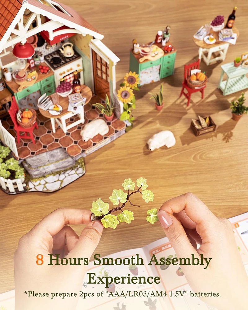 Robotime Mini namas 3D konstruktorius Sunlit Farmhouse Kitchen
