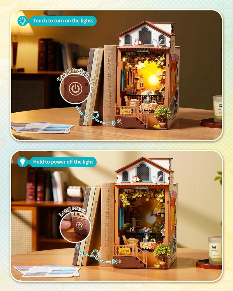 Robotime Pasidaryk pats rinkinys - Book Nook Saulėlydis