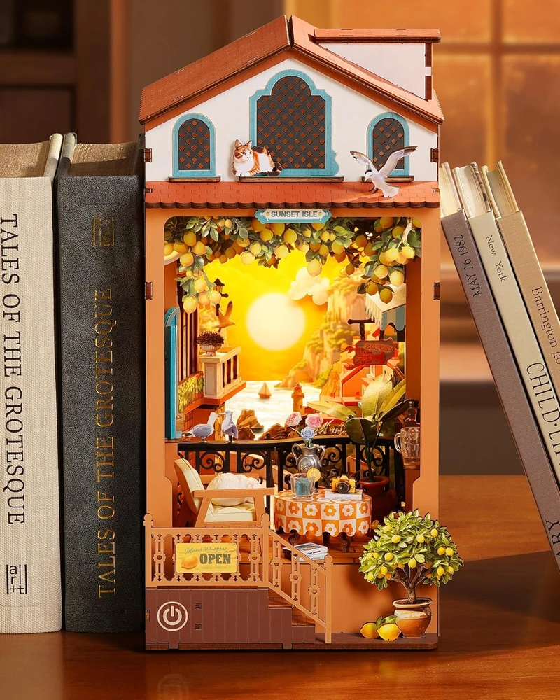 Robotime Pasidaryk pats rinkinys - Book Nook Saulėlydis