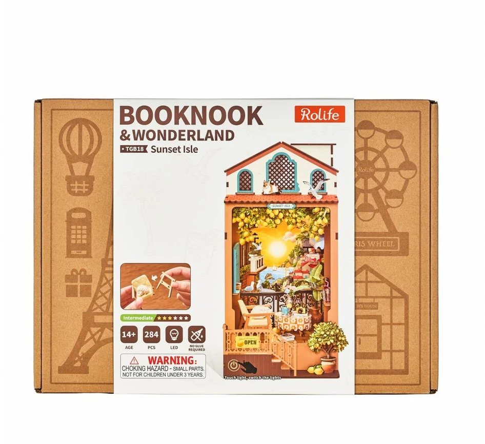 Robotime Pasidaryk pats rinkinys - Book Nook Saulėlydis