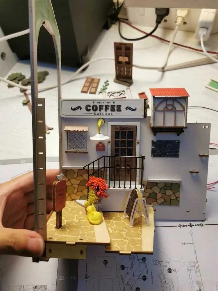 Robotime Mini namas 3D konstruktorius SUNSHINE TOWN