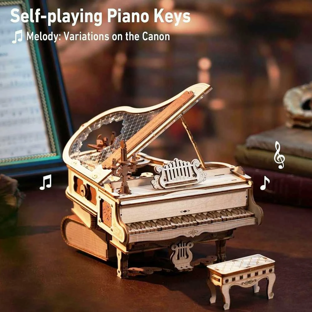 Robotime Muzikinis 3D medinis konstruktorius Magic Piano