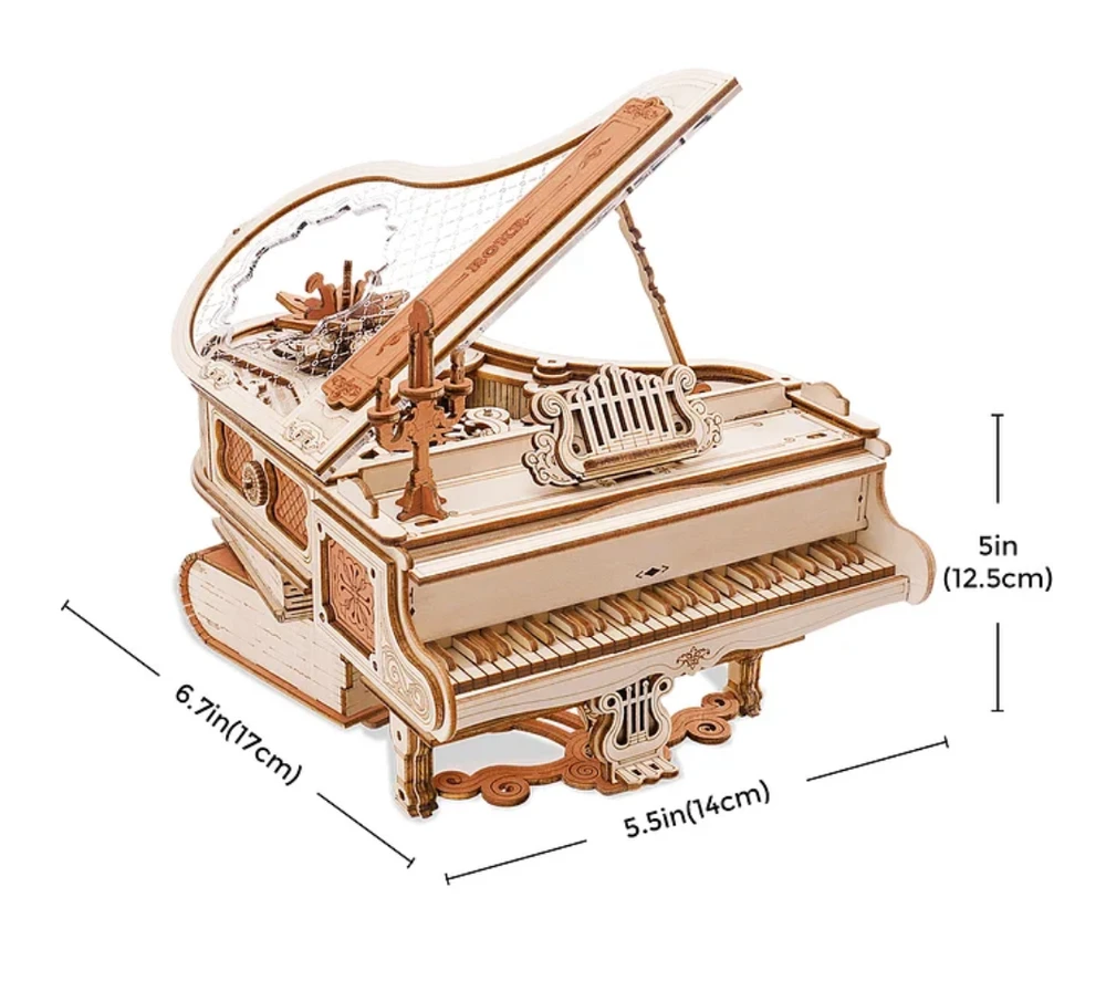 Robotime Muzikinis 3D medinis konstruktorius Magic Piano