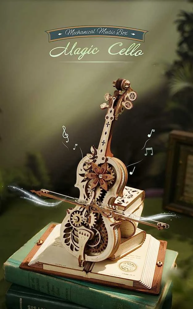 Robotime Muzikinis 3D medinis konstruktorius Magic Cello
