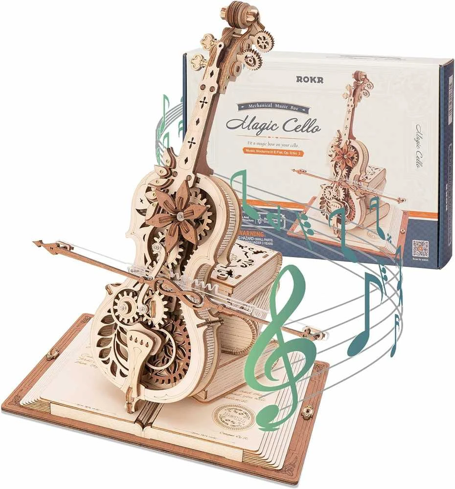 Robotime Muzikinis 3D medinis konstruktorius Magic Cello