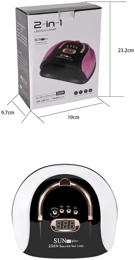 UV/LED Nagų lempa Sun C4 Plus 256W su 57 LED ir LCD ekranu