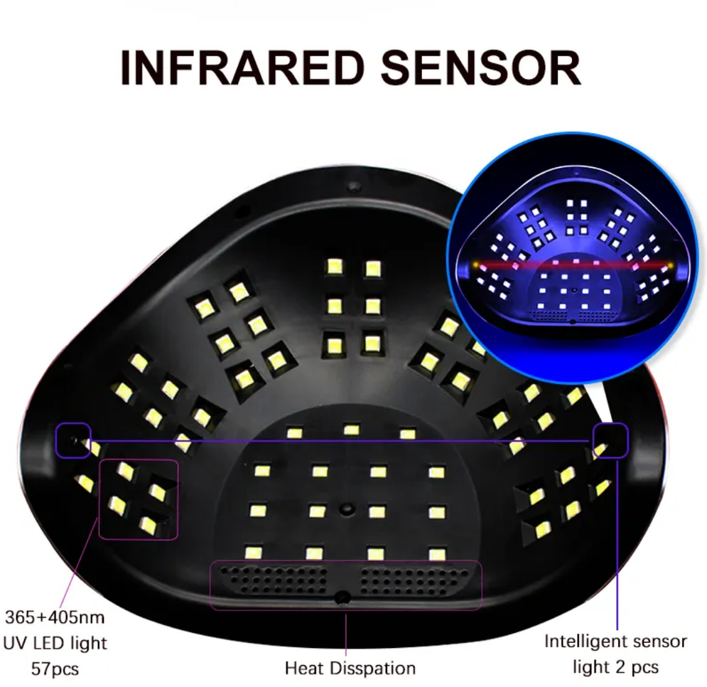 UV/LED Nagų lempa Sun C4 Plus 256W su 57 LED ir LCD ekranu