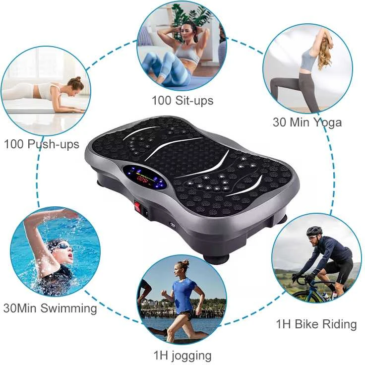 Vibracijos plokštė Vibro treniruoklis Platforma su vibro funkcija ir Bluetooth garsiakalbiu
