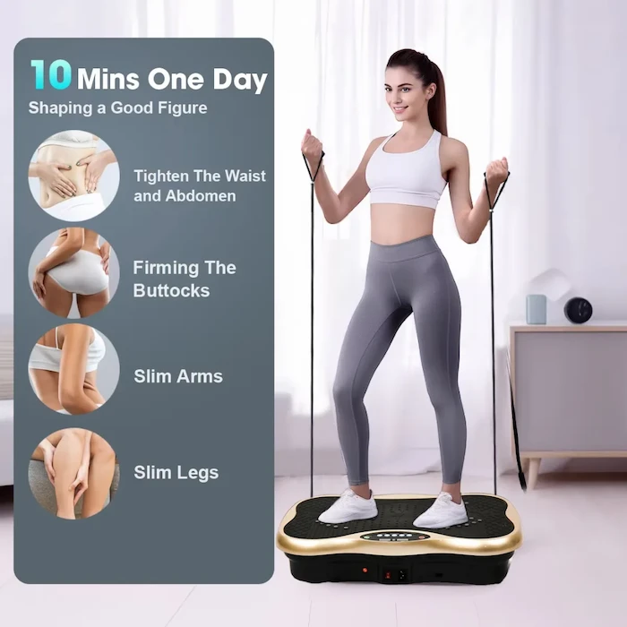 Vibracijos plokštė Vibro treniruoklis Platforma su vibro funkcija ir Bluetooth garsiakalbiu