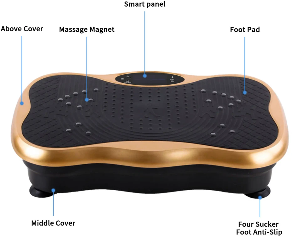 Vibracijos plokštė Vibro treniruoklis Platforma su vibro funkcija ir Bluetooth garsiakalbiu