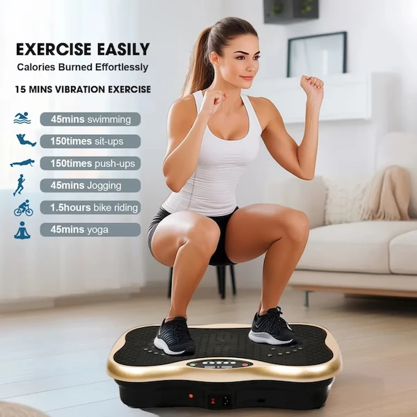Vibracijos plokštė Vibro treniruoklis Platforma su vibro funkcija ir Bluetooth garsiakalbiu