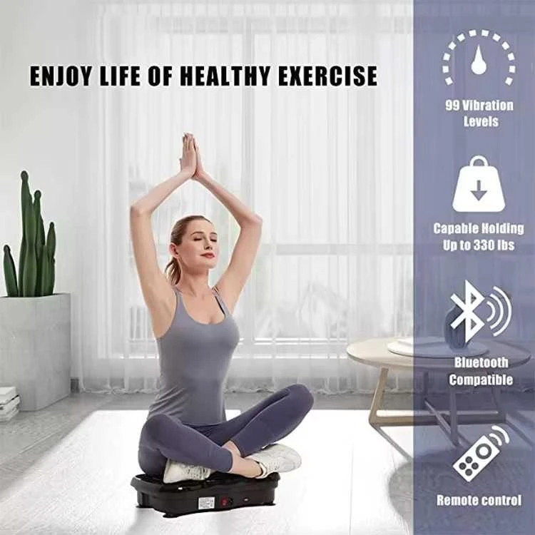 Vibracijos plokštė Vibro treniruoklis Platforma su vibro funkcija ir Bluetooth garsiakalbiu
