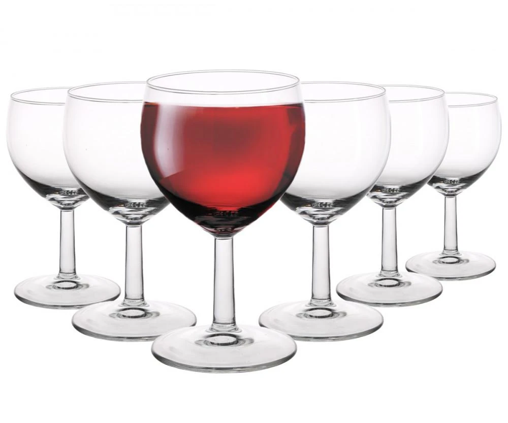 6 raudonojo vyno taurių balionų rinkinys, 250 ml