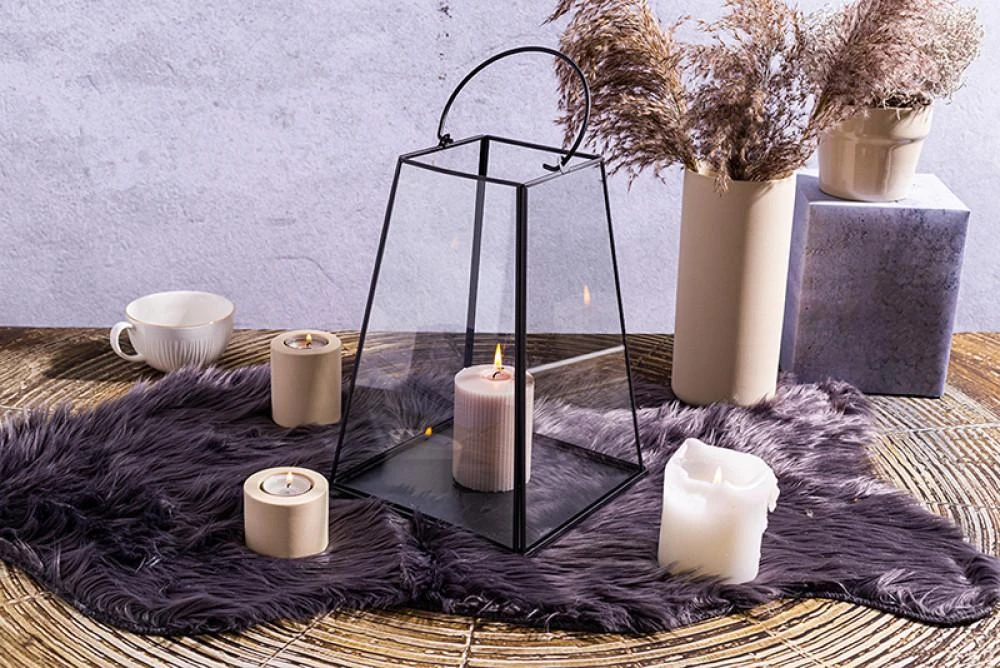 Lumarko Metal tapered lantern 21x21x31,5 cm juodas