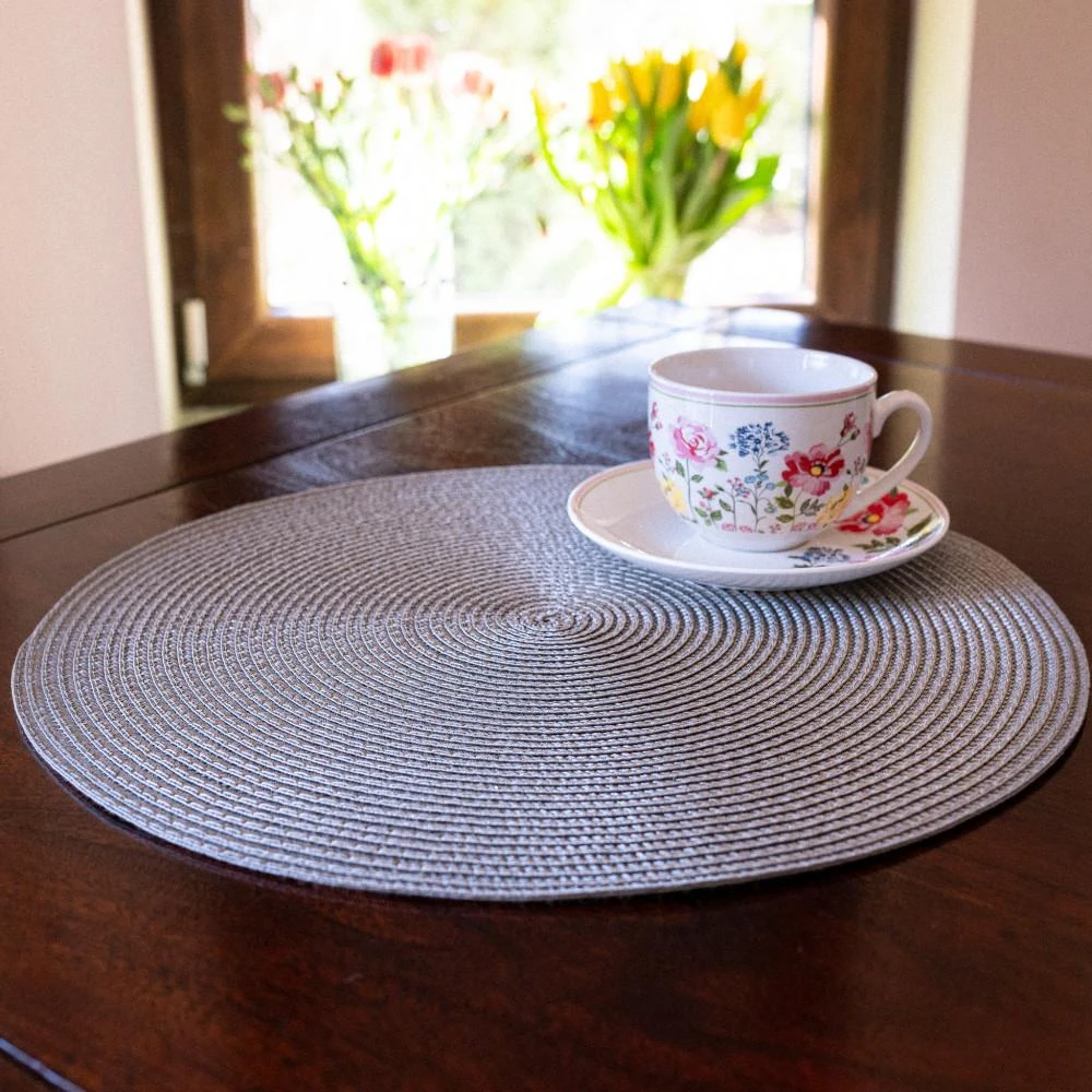 Table mat dia. 38 cm sidabrinis pilkas