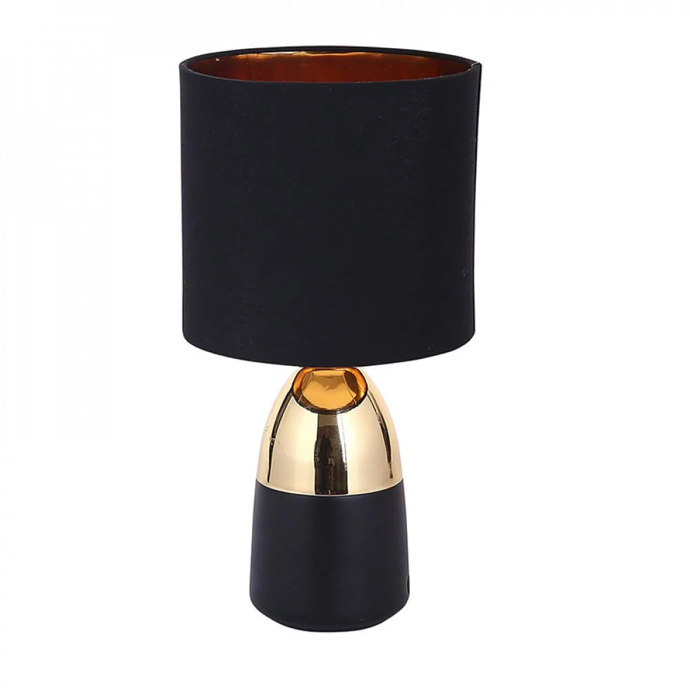 Lumarko Juodas and auksinis table lamp with a metal base, 16x31 cm