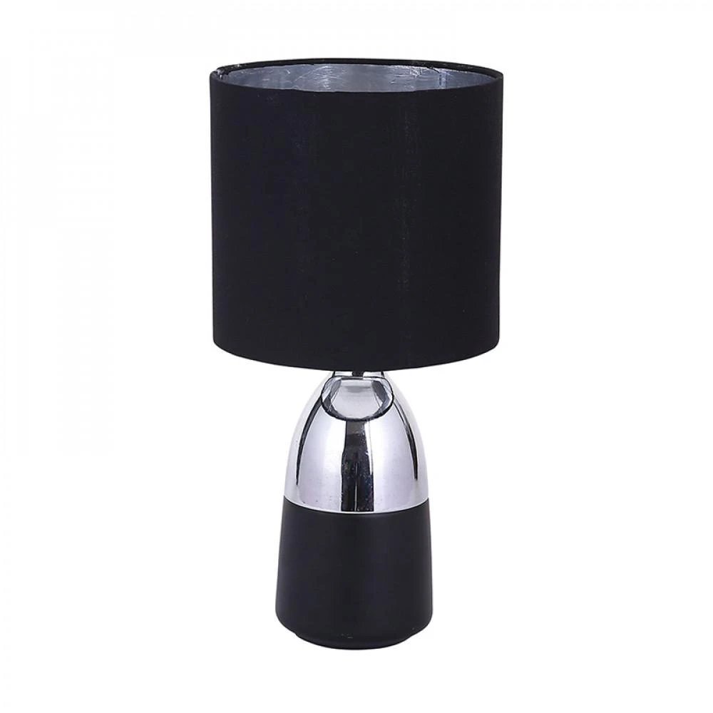 Lumarko Juodas and sidabrinis table lamp with a metal base, 16x31 cm