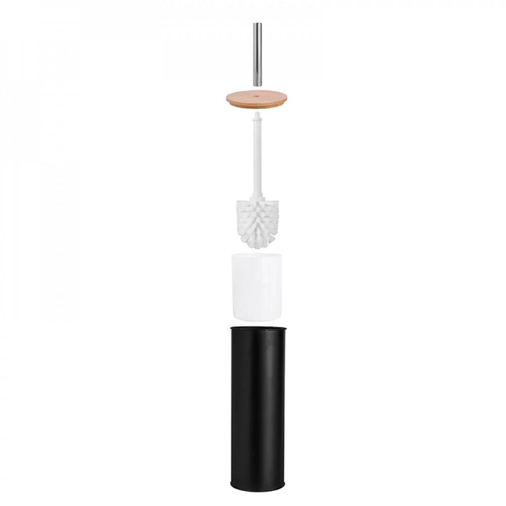 Toilet brush in juodas metal case 9,5x26,5x38 cm