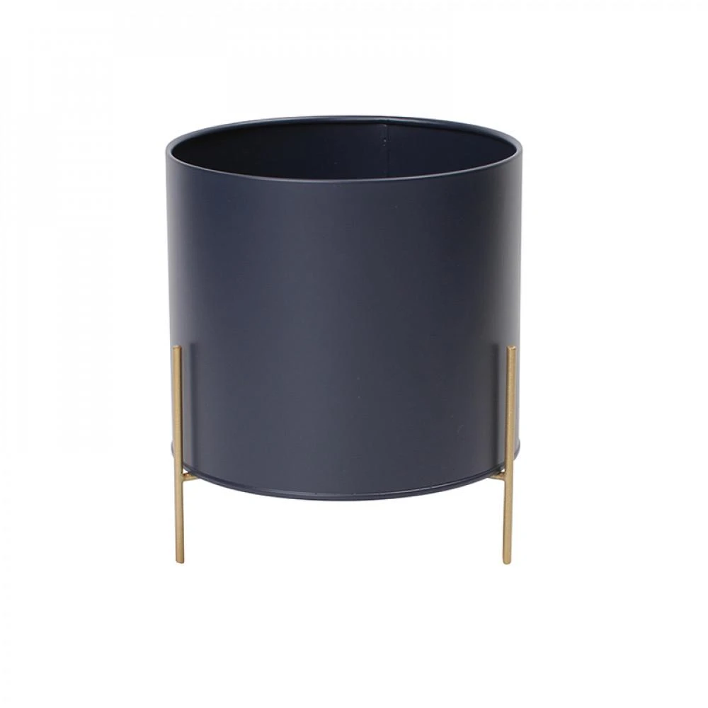 Metal candle holder 11x11x16 cm juodas