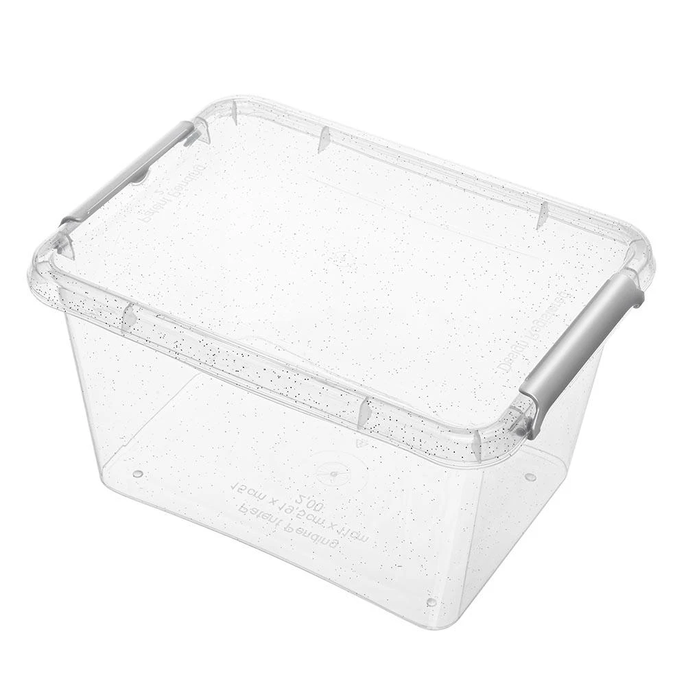 Orplast Antibakterinis 2 vnt. maisto indelių su sidabrino mikrodalelėmis, su dangteliu ir spaustukais rinkinys, 2 l