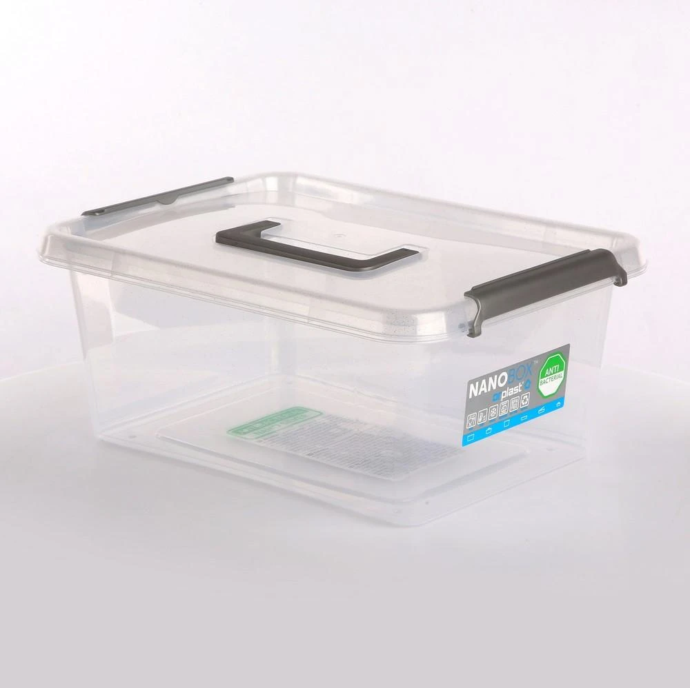 Orplast Antibakterinis laikymo indas su erdve ir rankena 39x29x16,5 cm 12,5 l