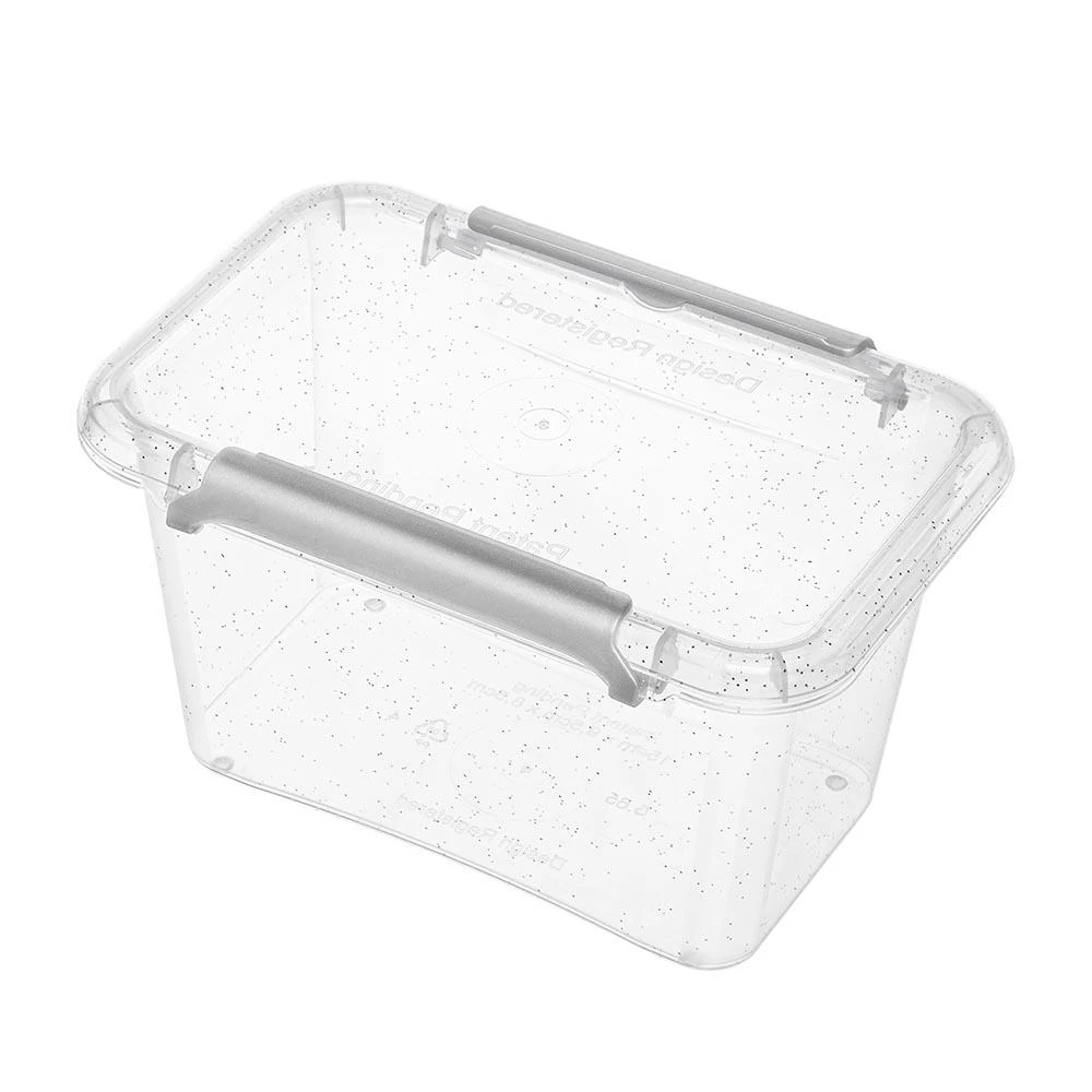 Orplast Antibakterinis 2 vnt. maisto indelių su sidabrino mikrodalelėmis, su dangteliu ir spaustukais rinkinys, 650 ml