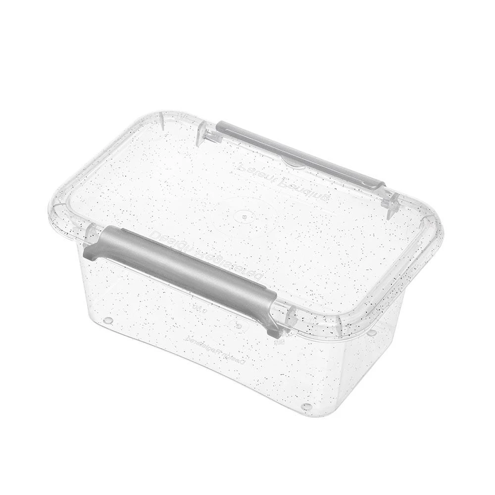 Orplast Antibakterinis 3 maisto indelių su sidabrino mikrodalelėmis rinkinys su dangteliu ir spaustukais, 500 ml