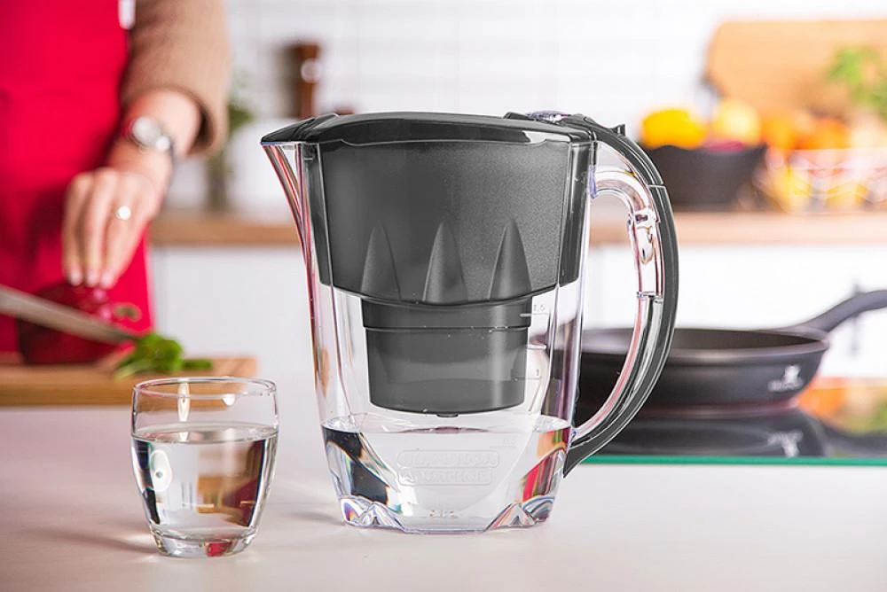 Ąsotis vandens valytuvas Aquaphor Jasper 2,8 l, su filtru B25 Maxfor, juoda spalva