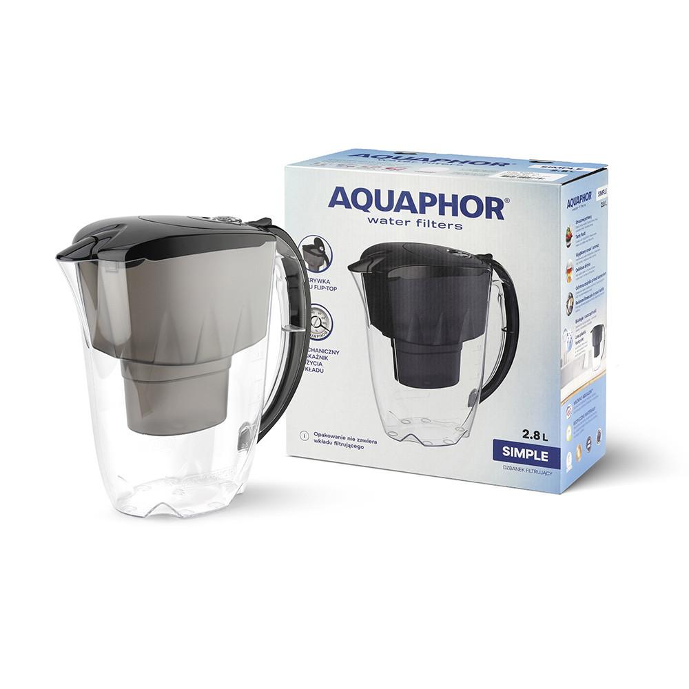Aquaphor Simple Jug 2,8l without filter cartridge, juodas