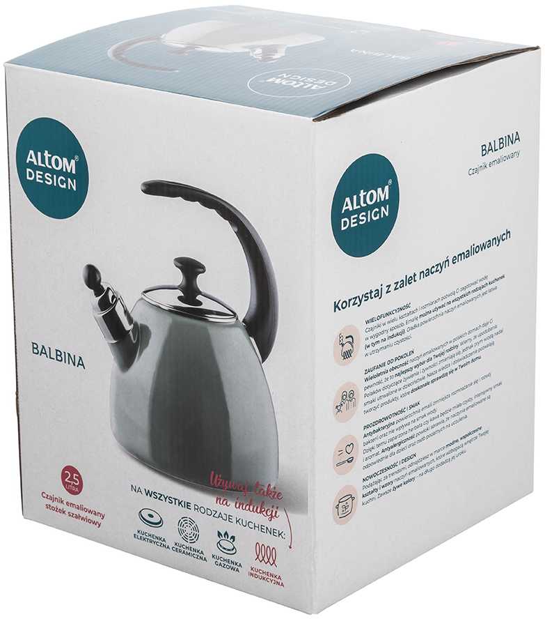 Balbina enamelled conical virdulys 2,5 L sage