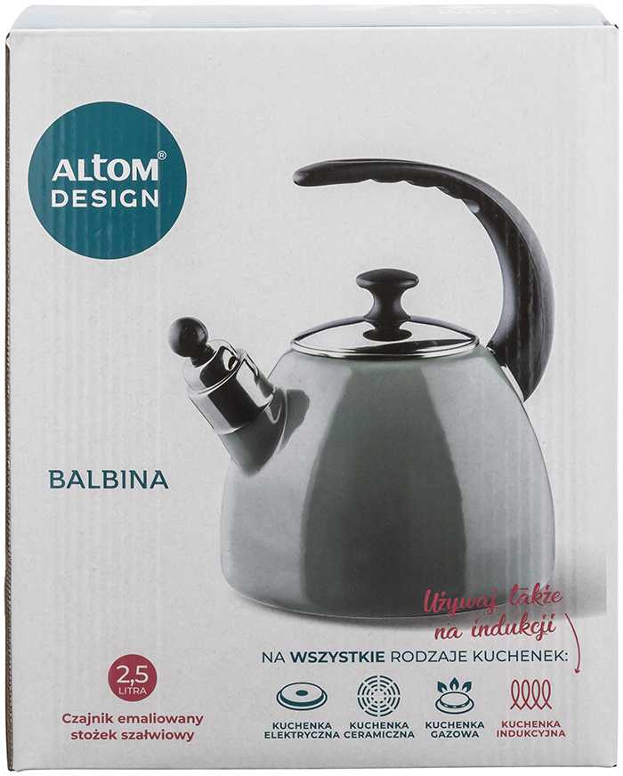 Balbina enamelled conical virdulys 2,5 L sage