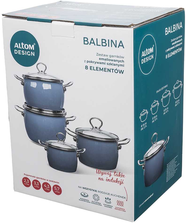 Blue Balbina 8 dalių virtuvės reikmenų rinkinys, mėlynas