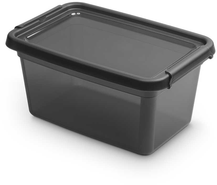 Orplast Basestore container with lid and clips, 19x28x13 cm 4,5 L coal ...