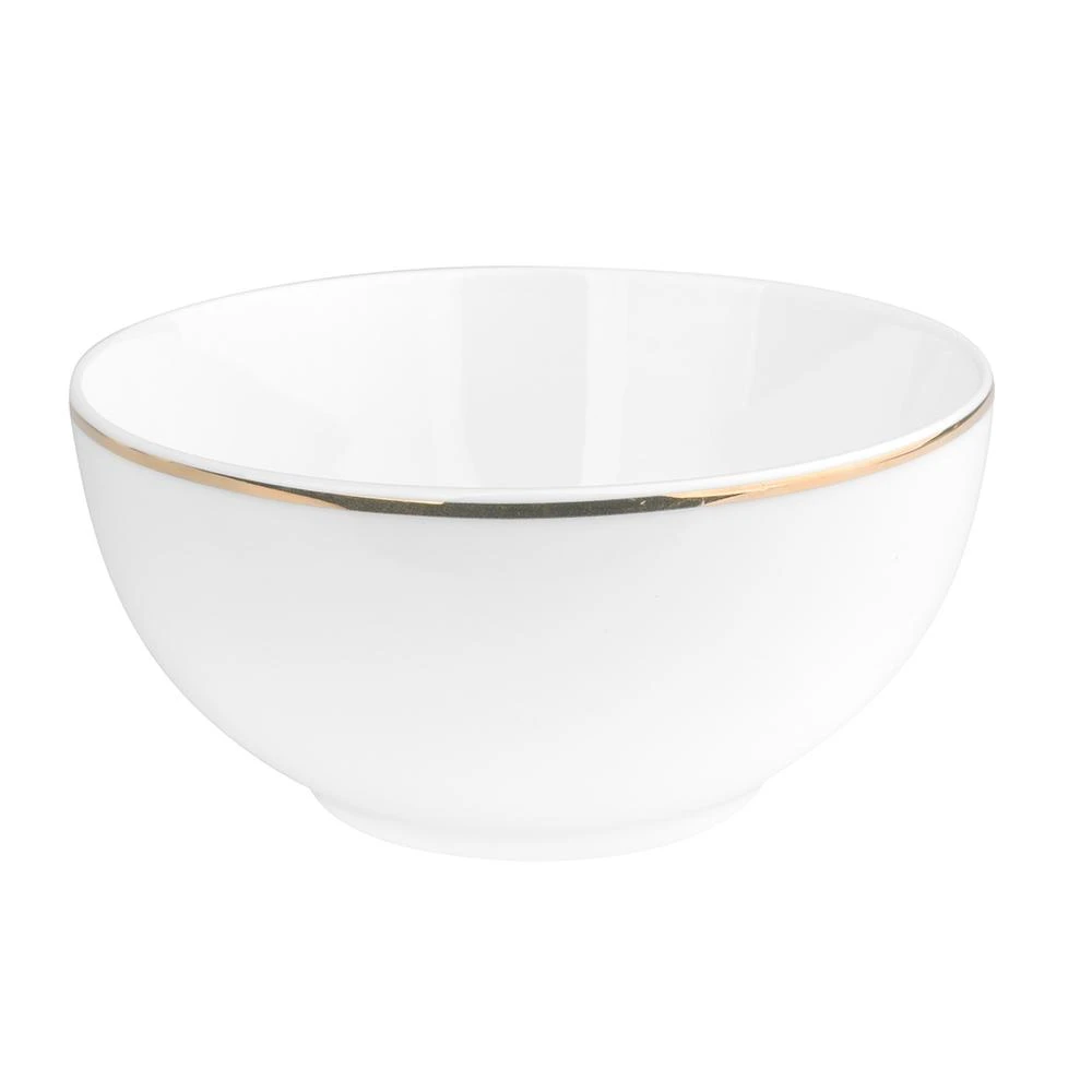 Bella auksinis line bowl 14 cm 630 ml cream porcelain