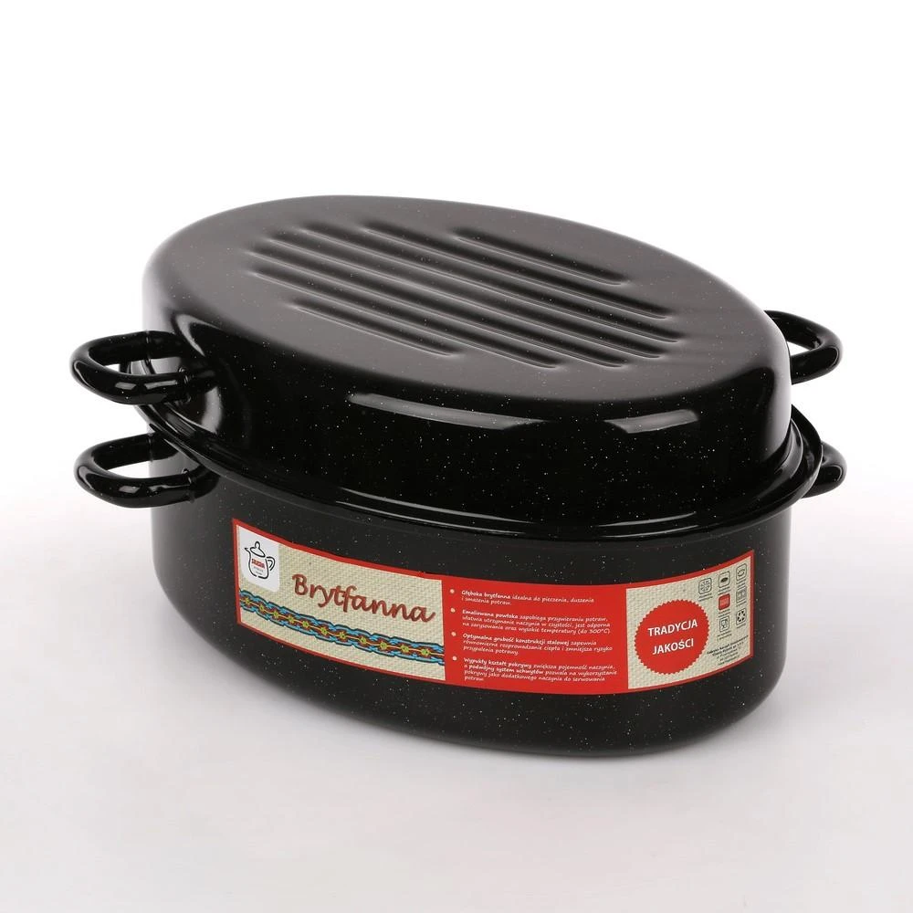 Altom Design Enamel roaster su dangčiu 7,1 L dia. 38 cm h 18 cm