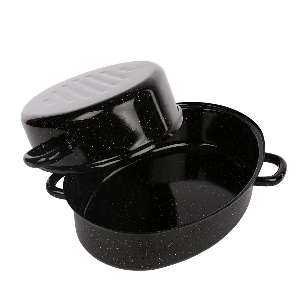 Altom Design Enamel roaster su dangčiu 7,1 L dia. 38 cm h 18 cm