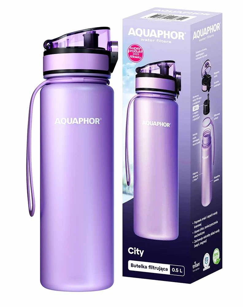 Gertuvė Aquaphor Buteliukas FILTRUJ�CA CITY 500ML LEVANDOS