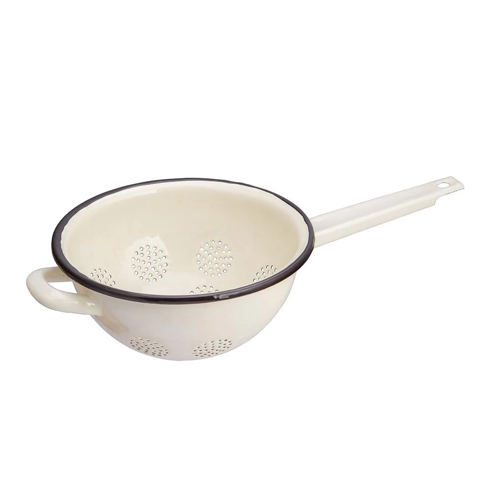 Emaliuotas kiaurasamtis su rankena 22,5 cm