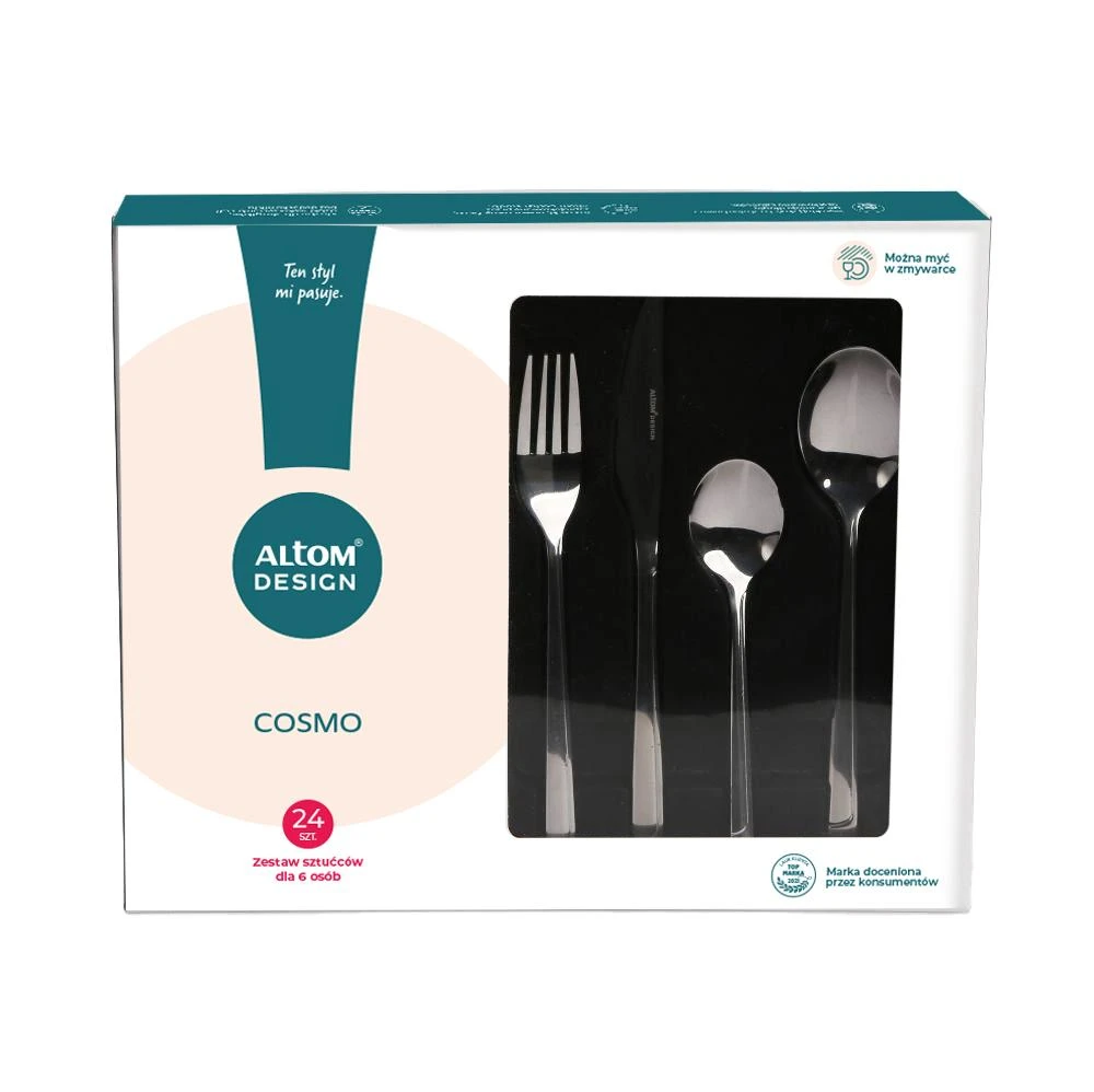 PIECES „Cosmo“ stalo įrankių rinkinys, 24 vnt., dėžutėje