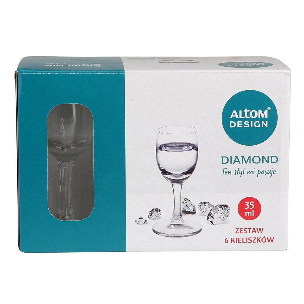 Royal Leerdam Diamond Deimantinis 6 degtinės stiklinių rinkinys, 35 ml