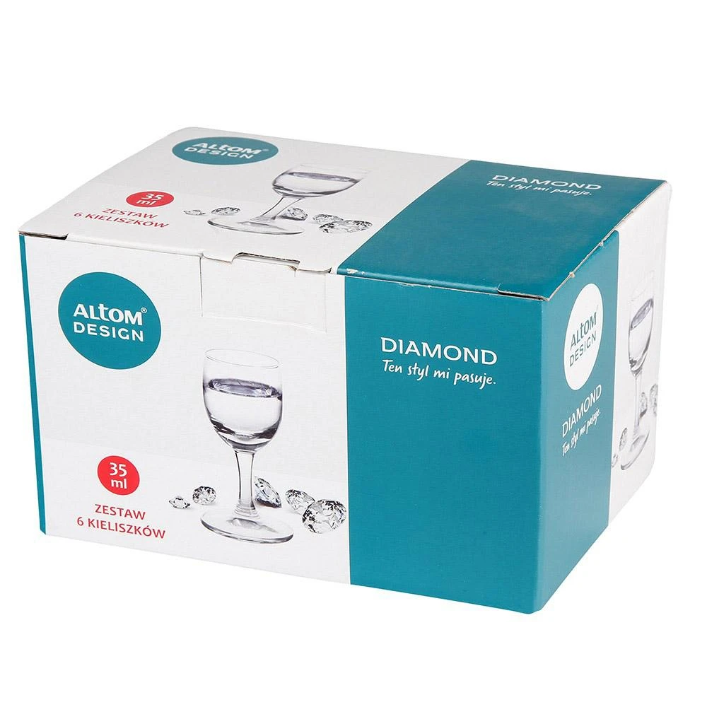 Royal Leerdam Diamond Deimantinis 6 degtinės stiklinių rinkinys, 35 ml