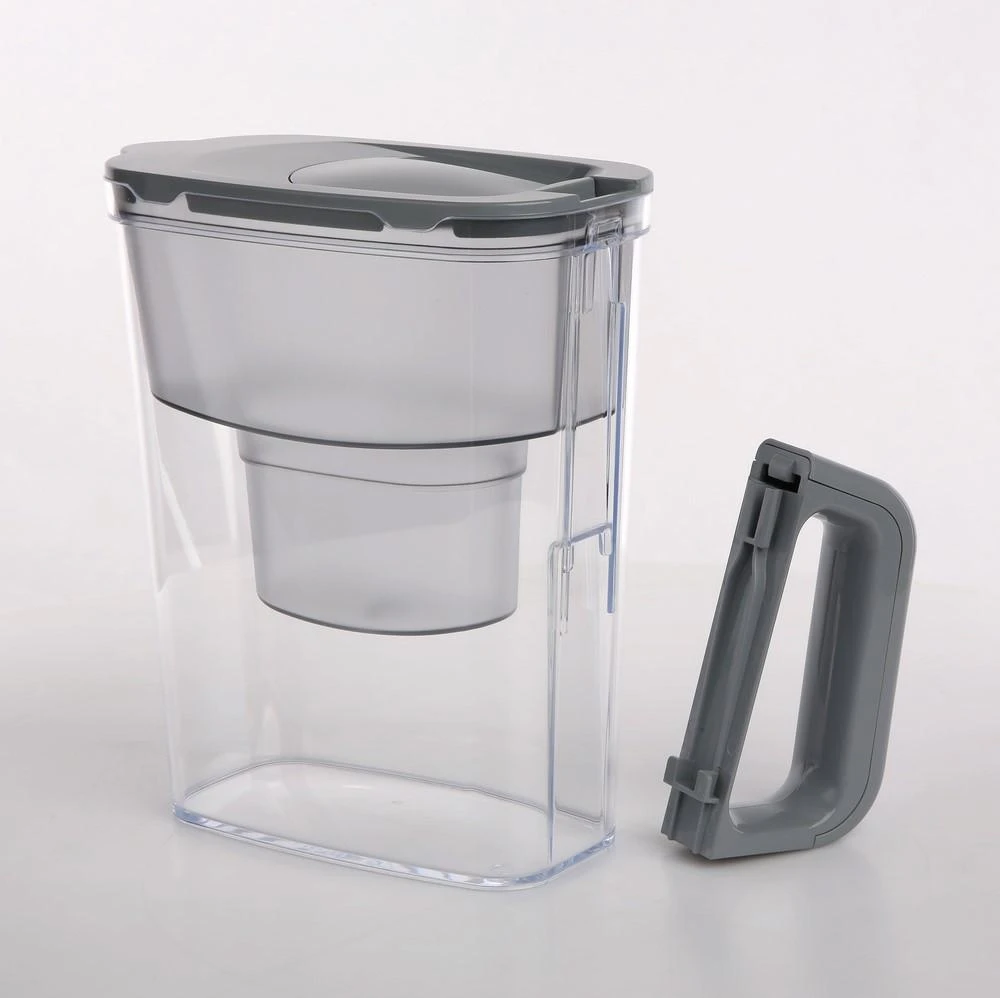 Ąsotis vandens valytuvas Aquaphor Kompakt 2,4l, su filtru B100-25 Maxfor + premija "Gustatory waters", pilkos spalvos