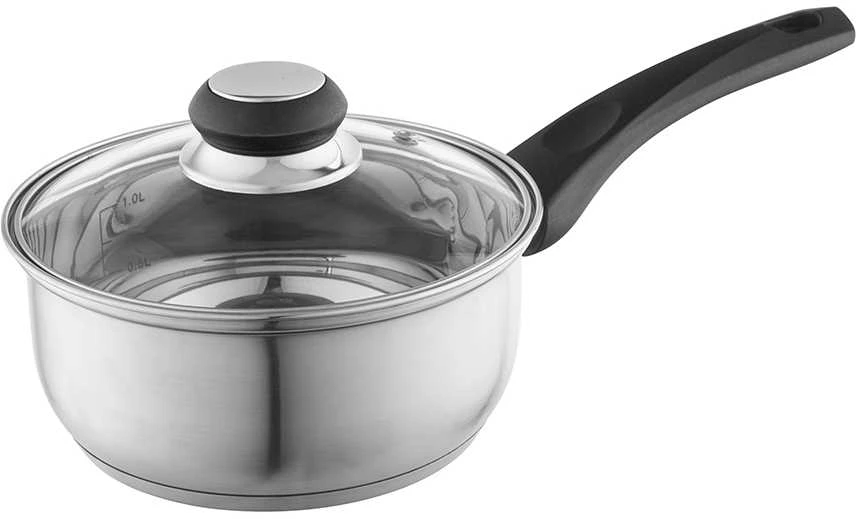 Puodas su rankena ir dangteliu, dujų indukcija, Altom Design Emilio puodas, 1,2 l